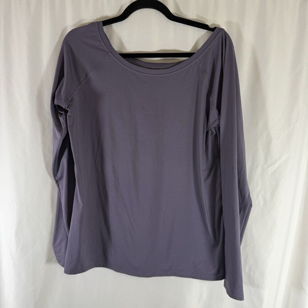 Calia by Carrie Underwood Top Women's XL Purple Long Sleeve Athletic Round Neck